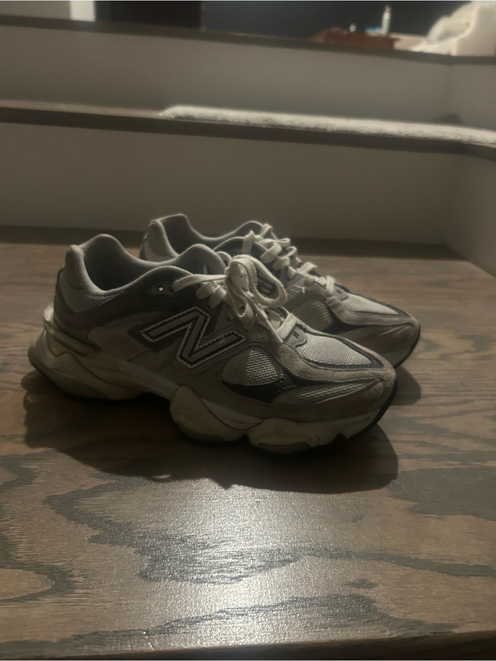 New Balance Women's Gray and White Mesh Athletic Sneakers